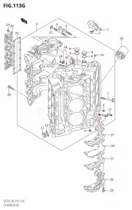 DF250Z From 25003Z-410001 (E03)  2014 drawing CYLINDER BLOCK (DF250ST:E03)