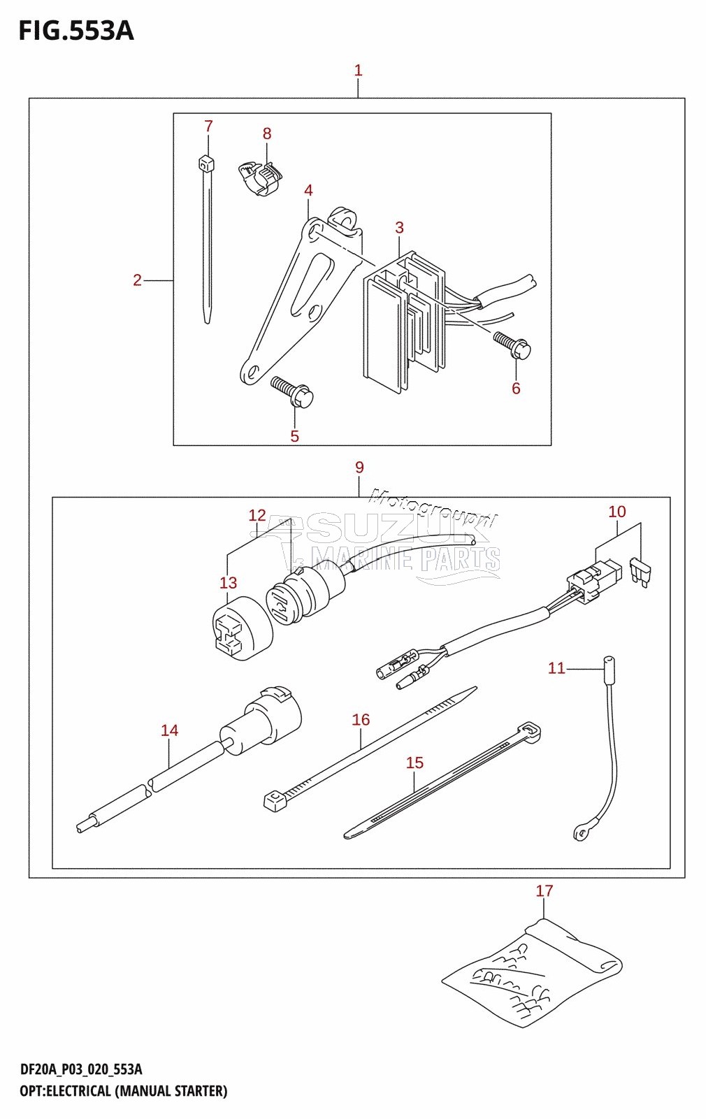 OPT:ELECTRICAL (MANUAL STARTER) ((DF9.9B,DF15A,DF20A):M-STARTER)