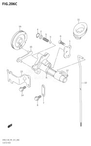 00801F-310001 (2013) 8hp P01-Gen. Export 1 (DF8A  DF8AR) DF8A drawing CLUTCH ROD (DF9.9A:P01)