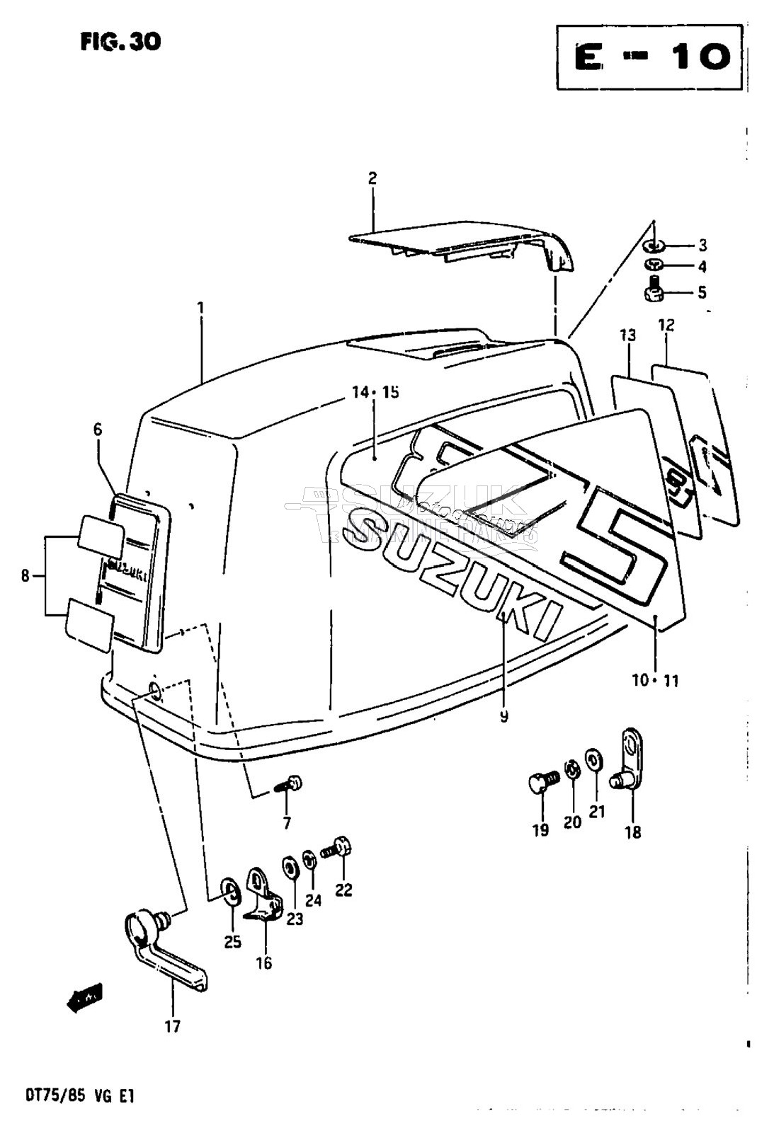 ENGINE COVER (MODEL VG:E07,E13,E40,TE7,TE13,TE40)