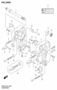 DF20A From 02002F-040001 (P40)  2020 drawing CLAMP BRACKET (DF9.9BT,DF9.9BTH,DF15AT,DF20AT,DF20ATH)