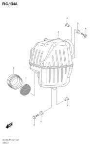 14004F-140001 (2021) 140hp E11 E40-Gen. Export 1-and 2 (DF140BG) DF140BG drawing SILENCER