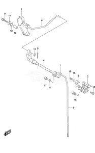 Outboard DF 9.9B drawing Clutch Rod Non-Remote Control