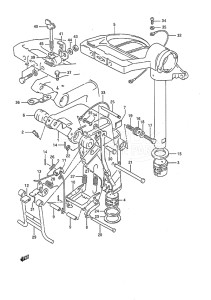 Outboard DT 8c drawing Swivel Bracket