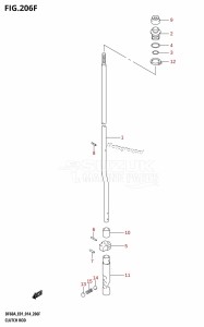 DF60A From 06002F-410001 (E01 E40)  2014 drawing CLUTCH ROD (DF50ATH:E01)