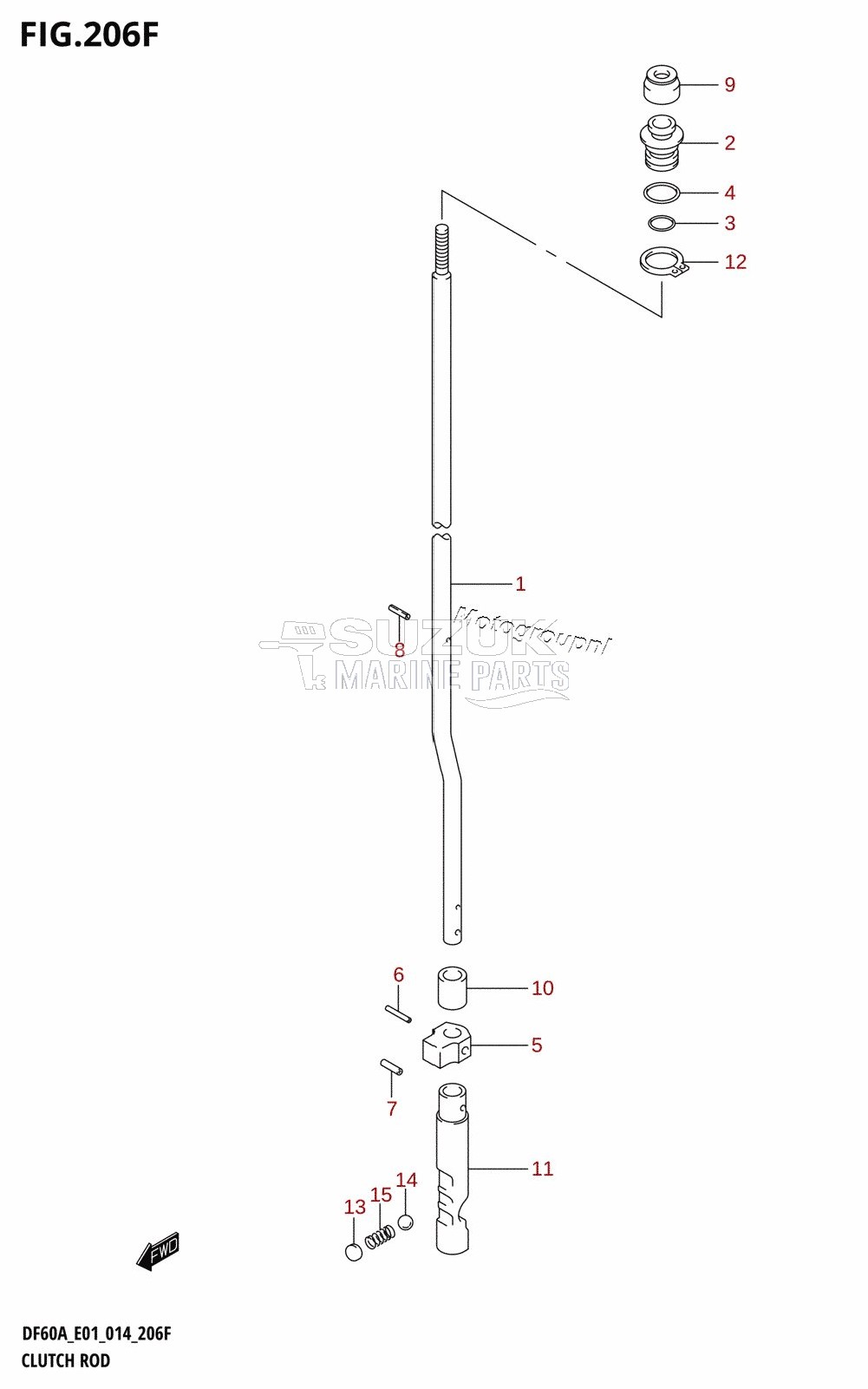 CLUTCH ROD (DF50ATH:E01)