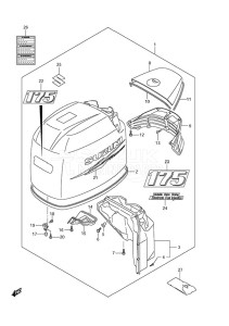 DF 175 drawing Engine Cover