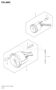 14003Z-410001 (2014) 140hp E01-Gen. Export 1 (DF140AZ) DF140AZ drawing METER (DF115AT:E01)