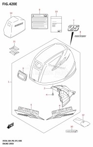 DF25A From 02504F-510001 (P03)  2015 drawing ENGINE COVER (DF25AQ:P03)