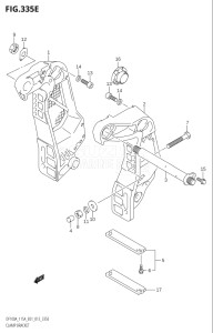 11503F-310001 (2013) 115hp E01 E40-Gen. Export 1 - Costa Rica (DF115AT) DF115A drawing CLAMP BRACKET (DF115AZ:E01)