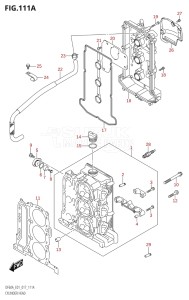 06003F-710001 (2017) 60hp E01 E40-Gen. Export 1 - Costa Rica (DF60AVT  DF60AVTH) DF60A drawing CYLINDER HEAD (DF40A:E01)