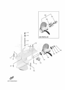 F100FETX drawing PROPELLER-HOUSING-AND-TRANSMISSION-2