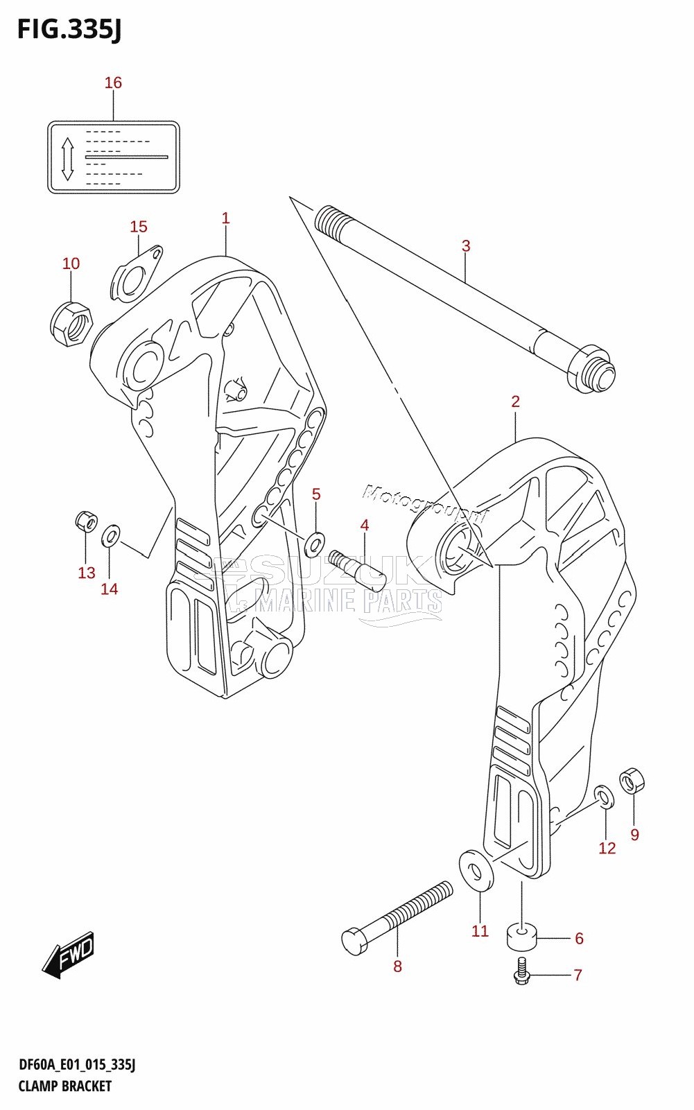 CLAMP BRACKET (DF60AQH:E01)