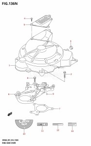 DF40A From 04004F-410001 (E34-Italy)  2014 drawing RING GEAR COVER (DF50AVT:E01)