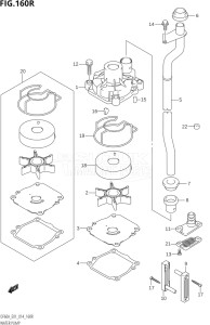 04004F-410001 (2014) 40hp E34-Italy (DF40AST) DF40A drawing WATER PUMP (DF60AVT:E01)