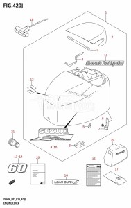 DF50A From 05003F-410001 (E01)  2014 drawing ENGINE COVER (DF60AQH:E01)