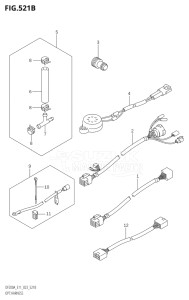 17503Z-140001 (2021) 175hp E11 E40-Gen. Export 1-and 2 (DF175AZ) DF175AZ drawing OPT:HARNESS (022,023)