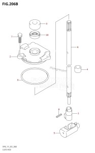 DF90 From 09001F-680001 (E03)  2006 drawing CLUTCH ROD ((DF90T,DF115T):(K6,K7,K8,K9,K10,011),DF100T)