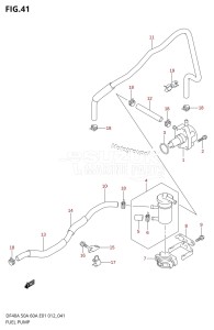 DF40A From 04004F-210001 (E34-Italy)  2012 drawing FUEL PUMP (DF40AQH E01)