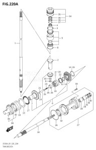 20003F-040001 (2020) 200hp E01 E40-Gen. Export 1 - Costa Rica (DF200AT) DF200A drawing TRANSMISSION (DF200AT,DF175AT,DF150AT)