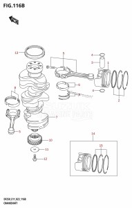 DF250 From 25003F-140001 (E11 E40)  2021 drawing CRANKSHAFT (DF250ST)