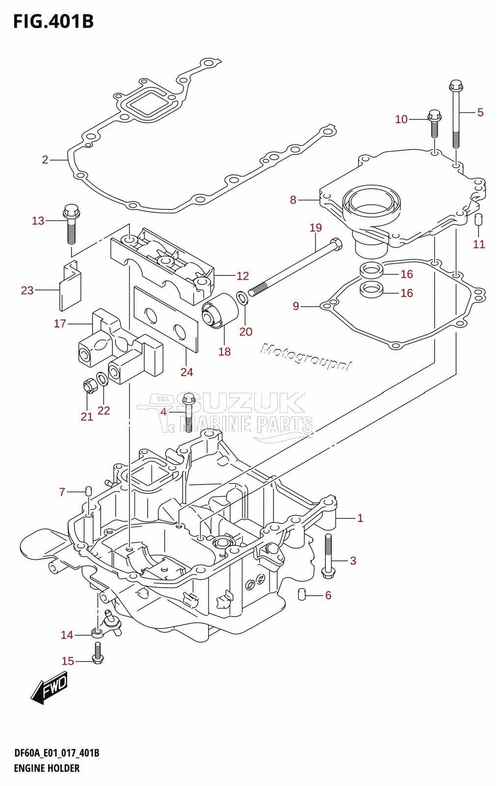 ENGINE HOLDER (DF40AQH:E01)