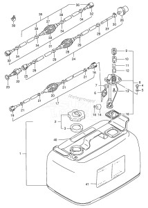 DT115 From 11502-971001 ()  1999 drawing FUEL TANK (DT115:231153~ /​ DT140:231137~)