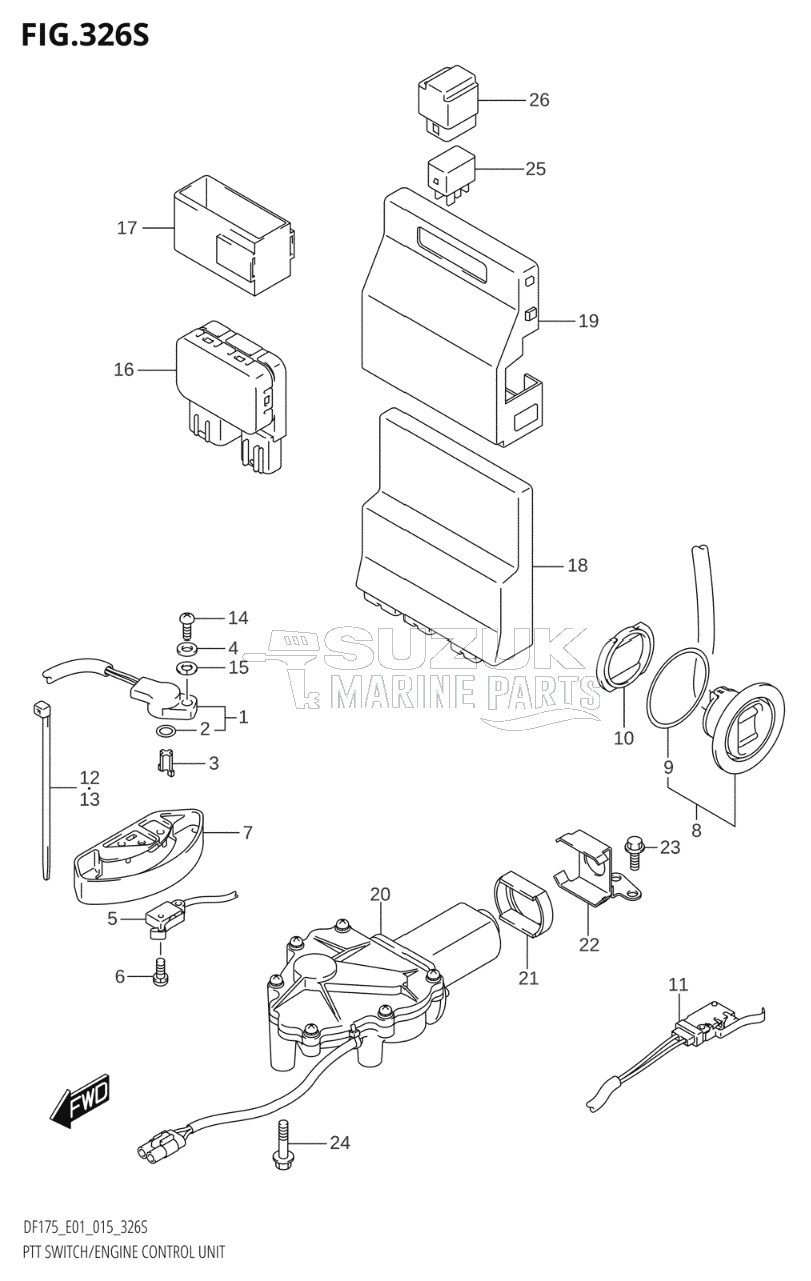 PTT SWITCH / ENGINE CONTROL UNIT (DF175ZG:E40)