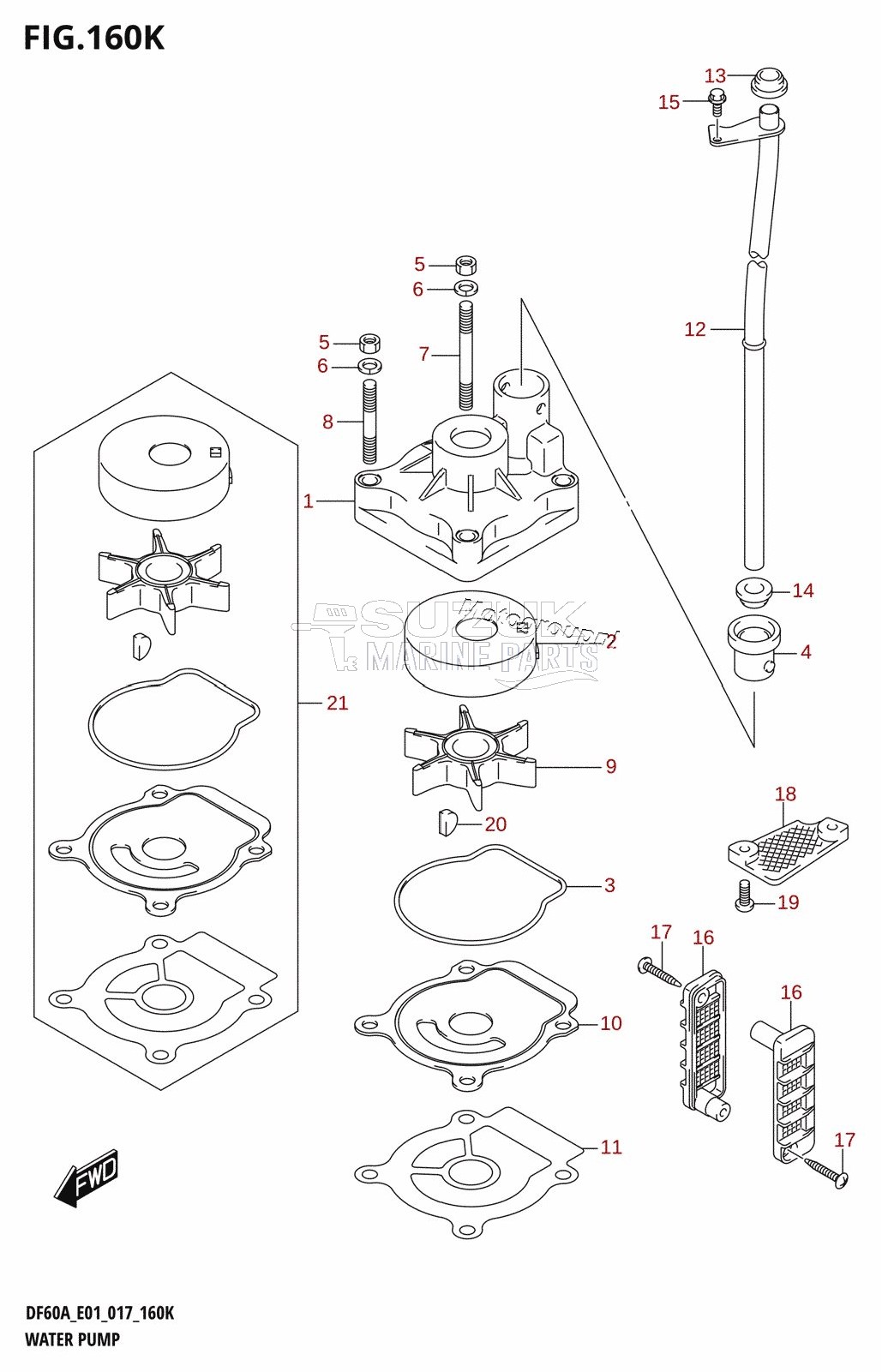 WATER PUMP (DF60AQH:E40)