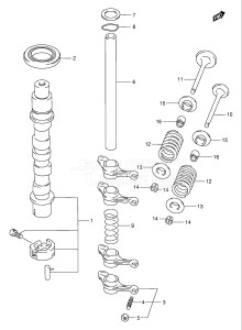 01501F-151001- (2001) 15hp - (DF15(A,R,AR)S K1) DF15(A,R,A)S drawing CAMSHAFT (DF9.9 652501~ / DF15 652501~)