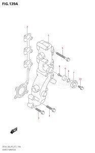 03003F-710001 (2017) 30hp P01 P40-Gen. Export 1 (DF30A  DF30AQ  DF30AR  DF30AT  DF30ATH  DT30  DT30R) DF30A drawing EXHAUST MANIFOLD