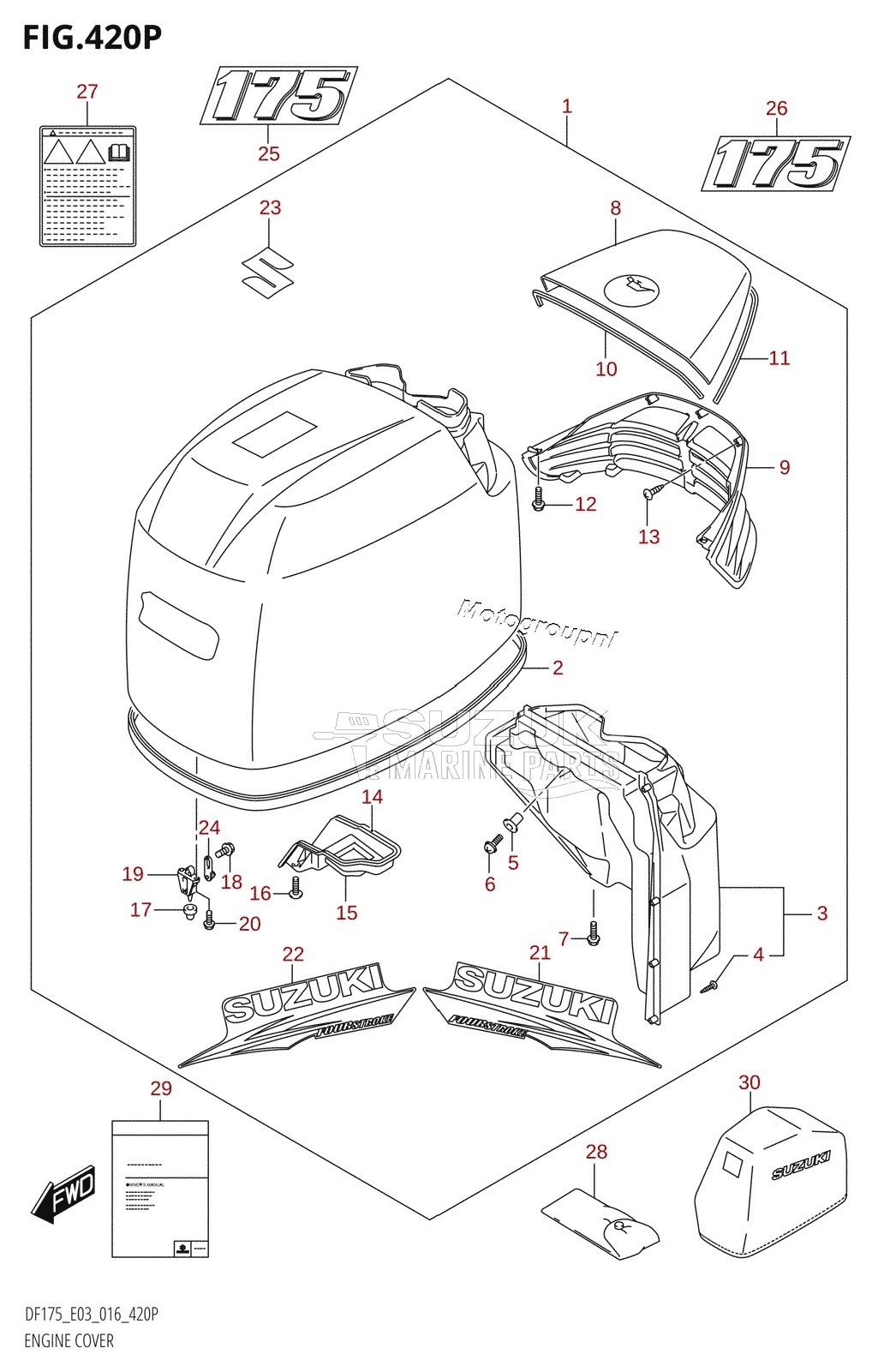 ENGINE COVER (DF175Z:E03)