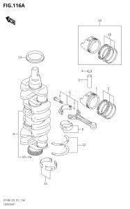 14003Z-610001 (2016) 140hp E03-USA (DF140AZ) DF140AZ drawing CRANKSHAFT