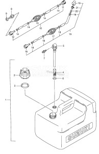 DT40 From 04003K-421001 ()  2004 drawing FUEL TANK (DT40WK|PLASTIC /​ 12L)