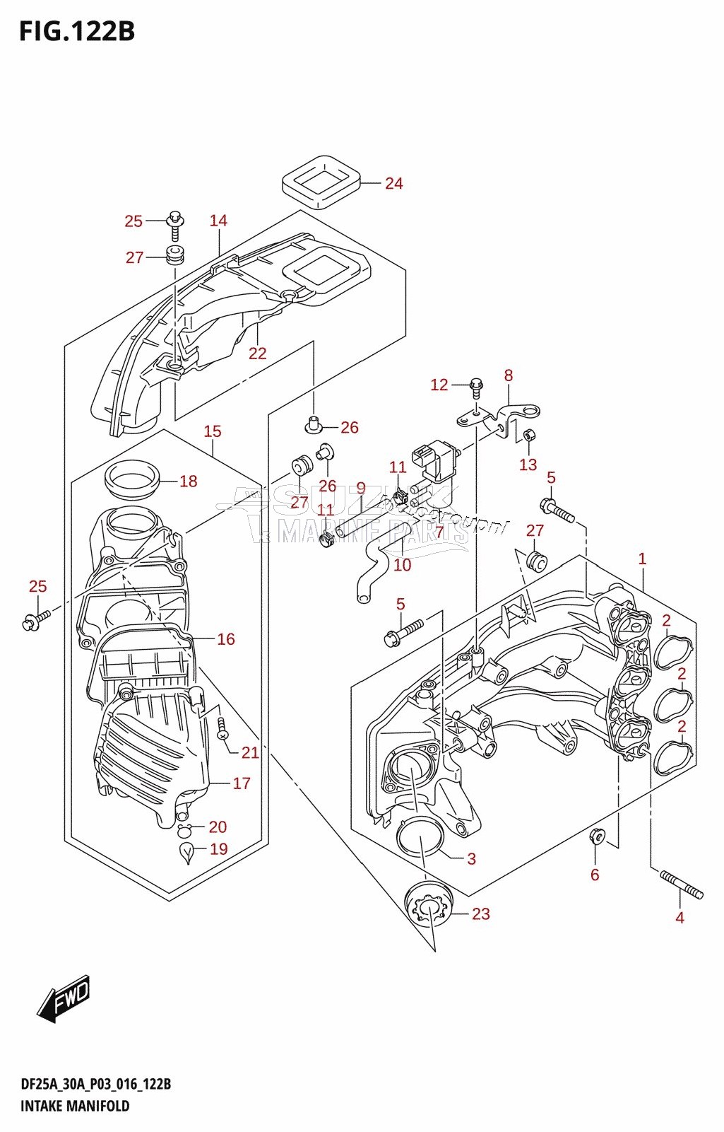 INTAKE MANIFOLD (DF25AR:P03)