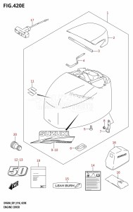 DF60A From 06003F-610001 (E01 E40)  2016 drawing ENGINE COVER (DF50A:E01)