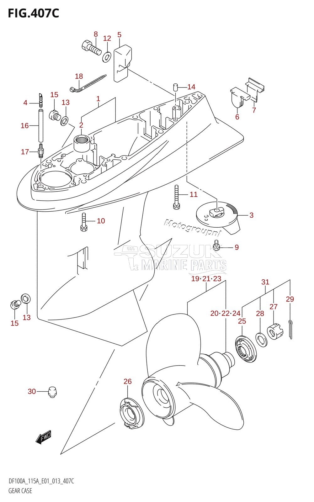 GEAR CASE (DF115AT:E01)