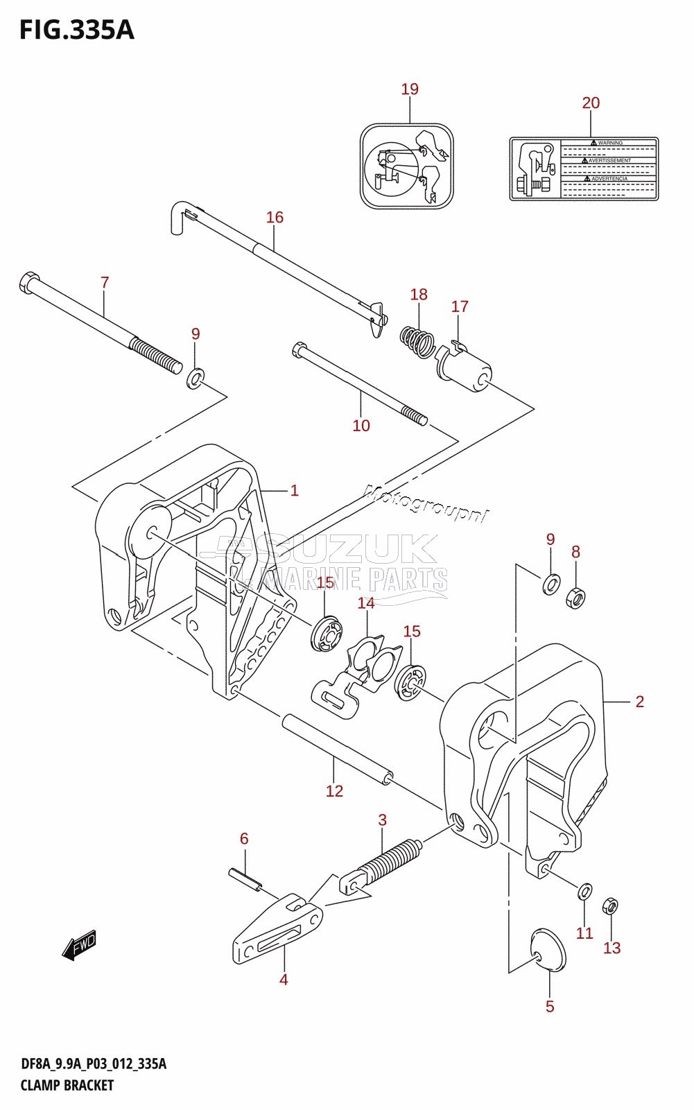 CLAMP BRACKET (DF8A:P03)