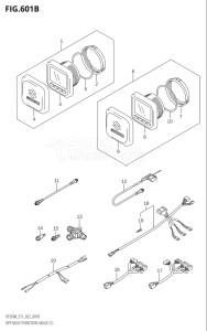 17503F-240001 (2022) 175hp E11 E40-Gen. Export 1-and 2 (DF175AT) DF175A drawing OPT:MULTI FUNCTION GAUGE (1) (022)