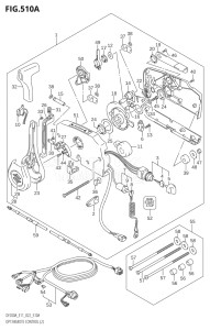 15003Z-040001 (2020) 150hp E01 E03 E40-Gen. Export 1 - USA (DF150AZ) DF150AZ drawing OPT:REMOTE CONTROL (2) (E01,E03,E11)