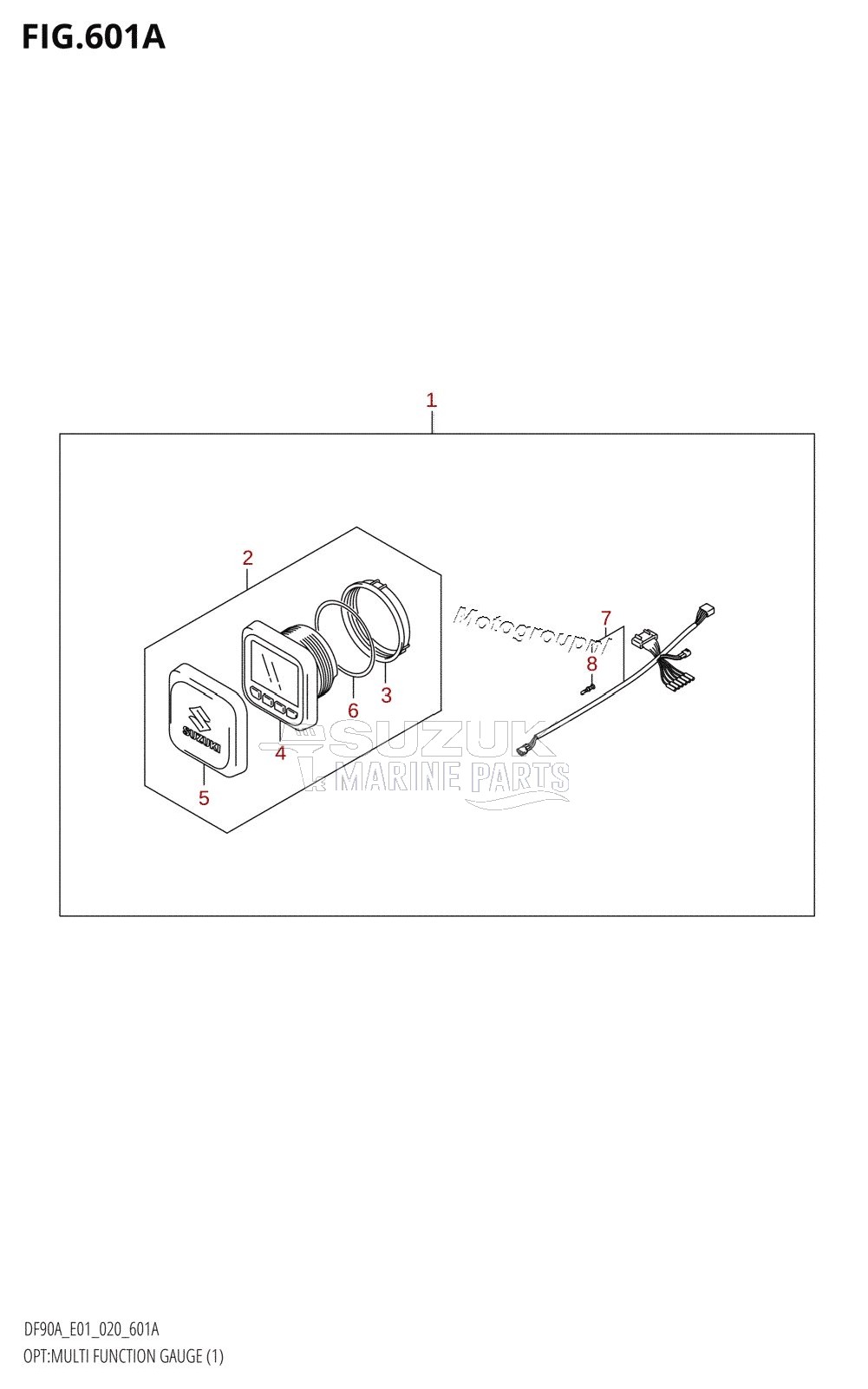 OPT:MULTI FUNCTION GAUGE (1) (DF70A,DF80A,DF90A,DF100B)