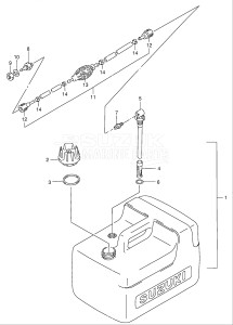 00991F-030001- (2000) 9.9hp - (DF9.9(A,R,AR)S Y) DF9.9(A,R,A)S Y drawing FUEL TANK (RESIN)