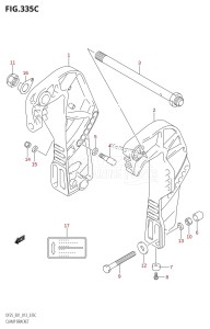 DF25 From 02503F-310001 (E01)  2013 drawing CLAMP BRACKET (DF25Q:E01)