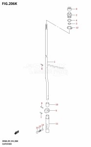 DF50A From 05004F-410001 (E01)  2014 drawing CLUTCH ROD (DF60AQH:E40)