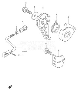 00991 F-971001- (1999) 9.9hp - (DF9.9(A,R,AR)S X) DF9.9(A,R,A)S X drawing THROTTLE