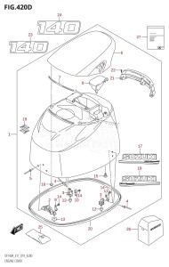 DF115AST From 11504F-910001 (E03)  2019 drawing ENGINE COVER (DF140AT:E11,DF140AZ:E11)