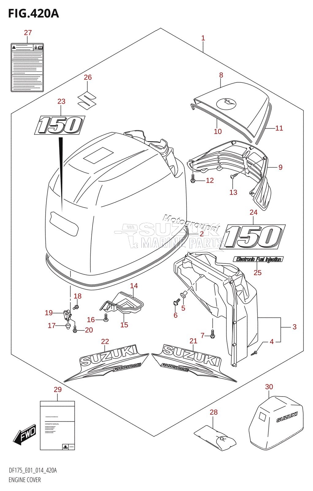 ENGINE COVER ((DF150T,DF150Z):E01)