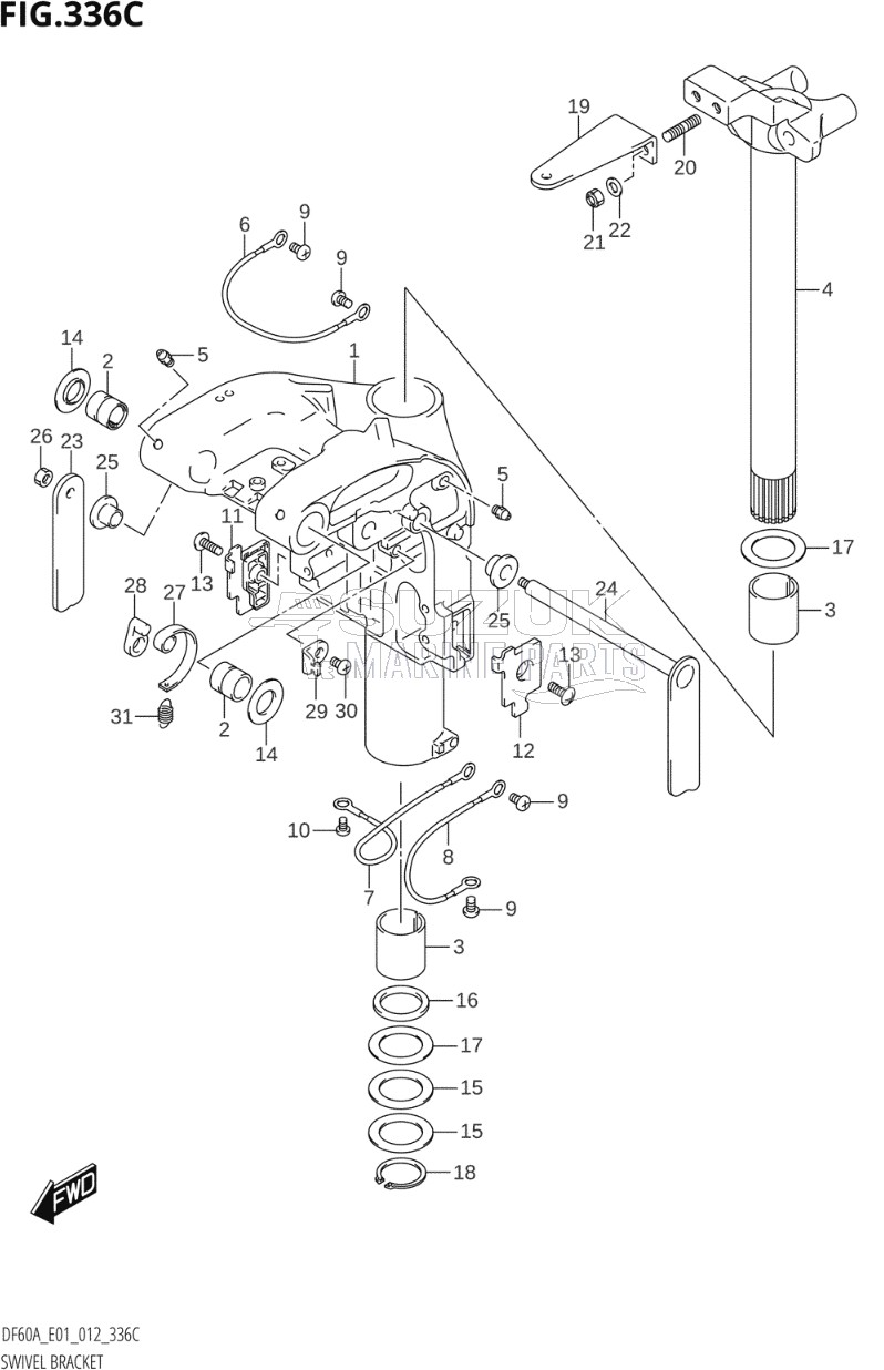 SWIVEL BRACKET (DF40AST:E34)