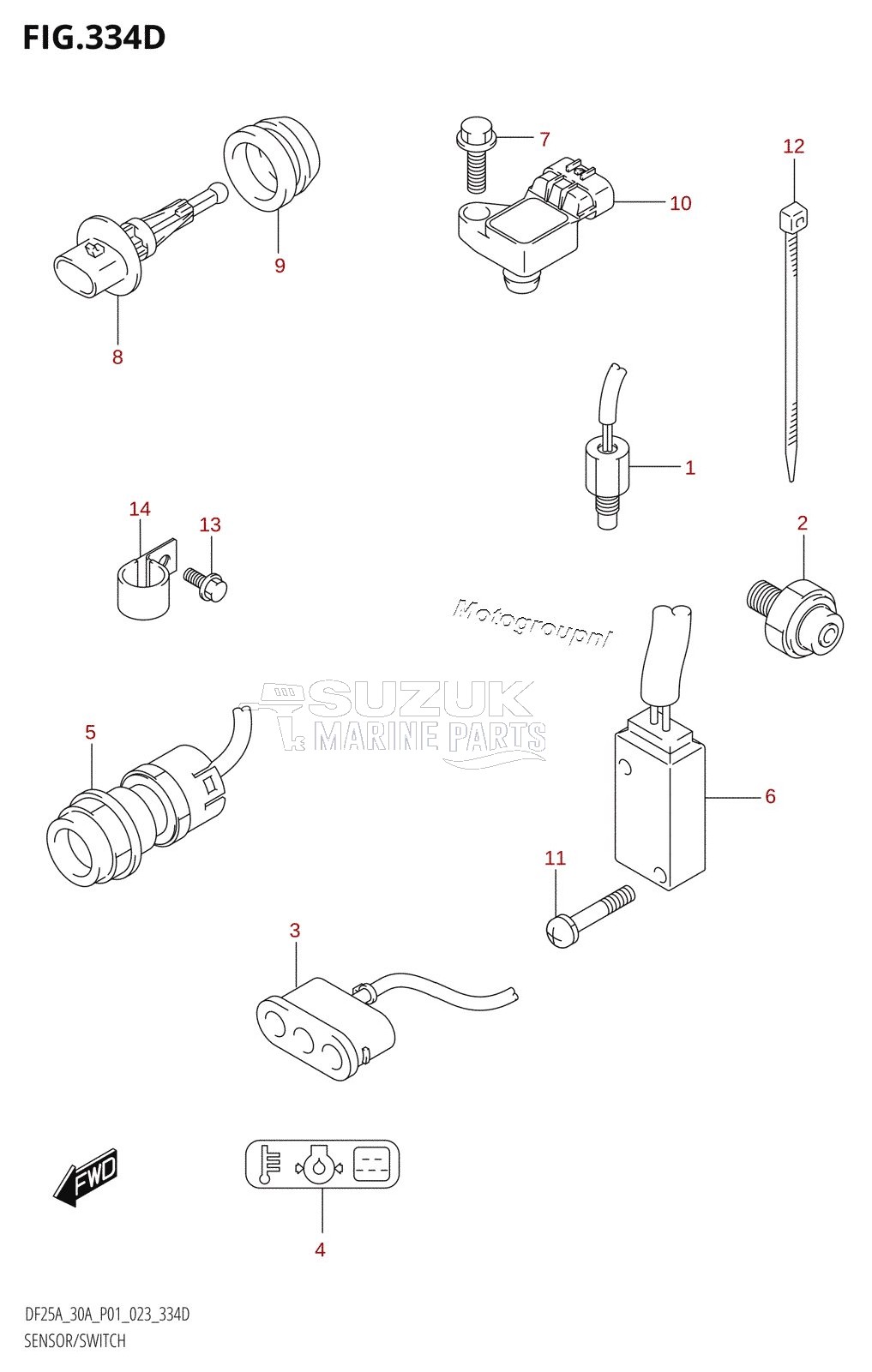 SENSOR /​ SWITCH (DF25ATH,DF30ATH)