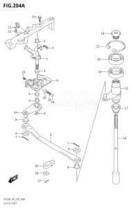 15003F-040001 (2020) 150hp E03-USA (DF150AT) DF150A drawing CLUTCH SHAFT (DF200AT,DF175AT,DF150AT)